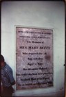Vtg 1987 Photo Slide Indonesia Plaque/Memorial Epitaph Mrs Mary Betty H6-2567