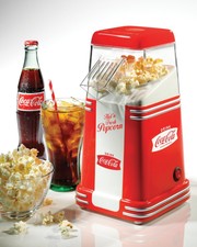 Coca-Cola Mini Electric Popcorn Popper Maker Machine Retro Coke Home Small Party