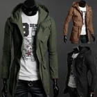 New Men's Military Fashion Casual Jacket Warm Winter Coat Slim Outwear Overcoat