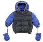 NWT***ADD DOWN***Blue & Gray Hooded Jacket Coat W/ Mittens***6 Months***$228