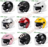 7 Farbe Doppelvisier Rollerhelm Motorradhelm Jethelme Oldtimerhelm Helm NEU