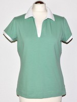 Bogner    Poloshirt    Gr.40   Grün/Weiß    Stretch    Damen   Poloshirt