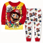 Kids Baby Boy Toddler 2PCS Set Super Mario Sleepwear Nightwear Pajamas 1-7Y