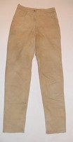 Echt Leder Wildleder Hose Damen beige z.B. als Reithose Reiten ohne Sattel Gr.36