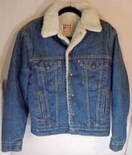 Levi's Sherpa Trucker Denim Jacket Mens 36 R Made in the USA