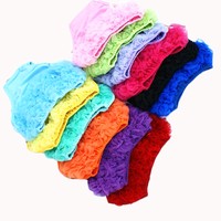 12PCS/Lot Wholesale Infant Baby Girl Cotton Diaper Cover Bloomer Ruffles Shorts