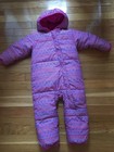 COLUMBIA Girls 18-24 Months Down Filled Bunting Suit Snuggly Bunny