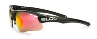 Bloc Titan Sunglasses - Matt Black/Red Lens