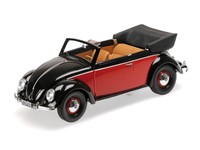 Minichamps VW 1200 Cabriolet 1949 Black/Red 1:18 (107054132)