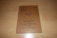 Original Mercedes Benz Gaserzeugungsanlage Beschreibung u Betriebsanleitung 230