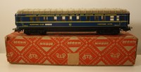 Märklin 346/3J 4011 Schürzenwagen Schlafwagen SLEEPING-CAR Blech Rautenkarton 89