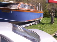  Boot 7 m Volvo Penta Holzboot 1966 mit Trailer, für 10 Personen, ex Bodensee 