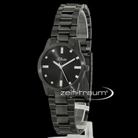 s.Oliver Damen-Armbanduhr Edelstahl schwarz SO-2133-MQ