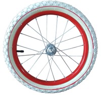 16 Zoll Laufrad komplett Stahlfelge rot für Anhänger mit Muttern 16 x 2.125