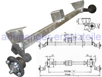 HGW 750 kg. Achse "erhöhte Böcke" MB8 von Schlegl - 1200 mm - 4*100