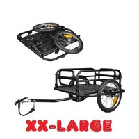 Skiiddii Ladung Gepäck Schwarz Fahrradanhänger Kapazität bis zu 60Kg 130Liter