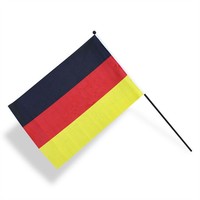 Deutschland Fahne mit Stab 30 x 45 cm WM Fanartikel