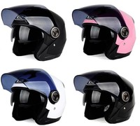 ECE Motorradhelm Rollerhelm Jethelme 3/4 Motor Scooter Helm doppelte linse M L
