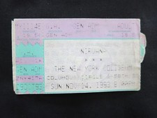 Nirvana Concert Ticket 1993 Coa Rare! Laminate Backstage Pass Stub Kurt Cobain