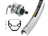 Fahrrad Vorder Rad 28 Zoll Shimano Nabendynamo DH3N80 Exal ZX Felge Niro Speiche