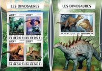 DJIBOUTI 2016 ** Dinosaurs Dinosaurier SET #304ba