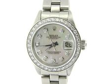 Ladies Rolex Stainless Steel Datejust Date Watch w/White MOP Diamond & Bezel