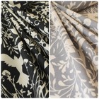 Robert Kaufman 100% Cotton Fabric Black Grey Jennifer Sampou Bird Floral Curtain