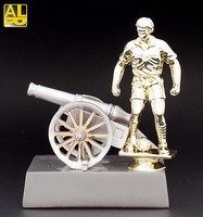 Kanone Pokal Fußball Torjägerkanone mit Fußballerfigur inkl.Gravur, Ehrenpreis