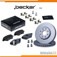 f.becker_line BREMSEN SET 2 BREMSSCHEIBEN + 4 BREMSBELÄGE VORNE