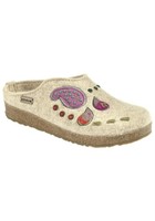 Haflinger® Clog Hausschuhe Latschen Schurwolle grizzly  beige 41 42 neu