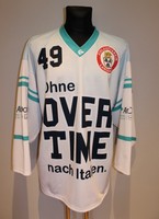 EV Landshut 15/16 Game Worn Warm up Trikot  #49 Michael Endraß - Tölzer Löwen -