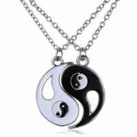 2 Partnerketten Yin Yang Ying und Yang Partnerkette Ying Yang Liebe Yoga Mantra