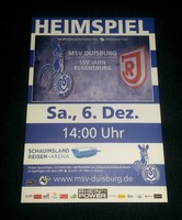 MSV Duisburg - SSV Jahn Regensburg Postkarte Saison 2014/2015