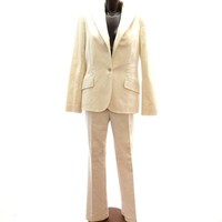 CHRISTIAN DIOR HOSENANZUG weiß Gr. 42 - EDEL! HOSE & BLAZER! /BU045_P
