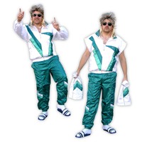 Vintage Trainingsanzug, Oldschool Jogginganzug, Ballonseide Trilobal, Sportanzug