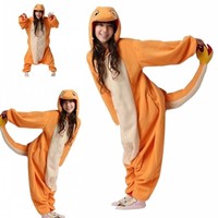 Pokemon Charmander Kigurumi Unisex Adult Animal Onesies Cosplay Costume Pajamas