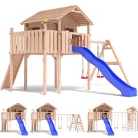 COLINO Spielturm Stelzenhaus Baumhaus Holzspielhaus Rutsche Schaukel Gartenhaus