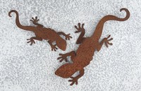 Salamander 30x15cm Eidechse Gecko Rost Edelrost Rostfigur Gartendekoration Deko