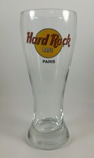Hard Rock Cafe Paris France Souvenir 16oz Tall Drinking Pilsner Glass 
