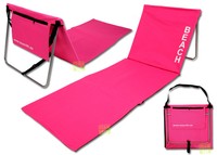 Team 101 faltbare Strandmatte Strandliege Beach Mat mit Rückenlehne pink