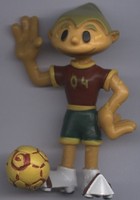 Orig.Maskottchen  Europameisterschaft PORTUGAL 2004  // Kinas mit Ball  !!  TOP