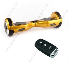 Smart Self Balancing Electric Scooter 2 Wheels Hover Board Golden + Remote Key