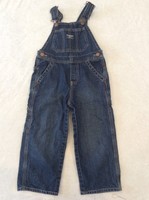 Oshkosh Overalls 4T Jean Denim Bibs Girls Boys Train Conductor