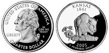 2 Coins = 2005 S Kansas Silver Gem Proof 25c Quarters sh4