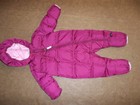 REI SNOW SUIT GOOSE DOWN NSULATED BUNTING HAND FEET COVERS GIRL'S INFANT 12 M MO