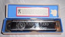 Vtg Hohner Marine Band Harmonica C Estate Find w/Box