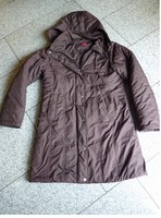 S. Oliver dunkelbrauner Steppmantel mit Kapuze Gr. 40