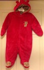 Infant Girls Hot Pink Soft Plush Kitten Snowsuit with Animal Print 6/9 M
