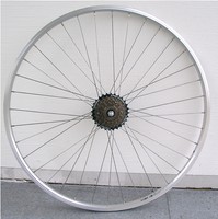 HK28 Hinterrad 28 Zoll  Laufrad mit Shimano Zahnkranz 6-fach Hohlkammerfelge si.