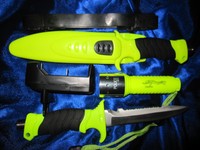 2in1 Tauchermesser + Tauchlampe Lampe Messer Tauchen Lampe Licht Rettungsmesser